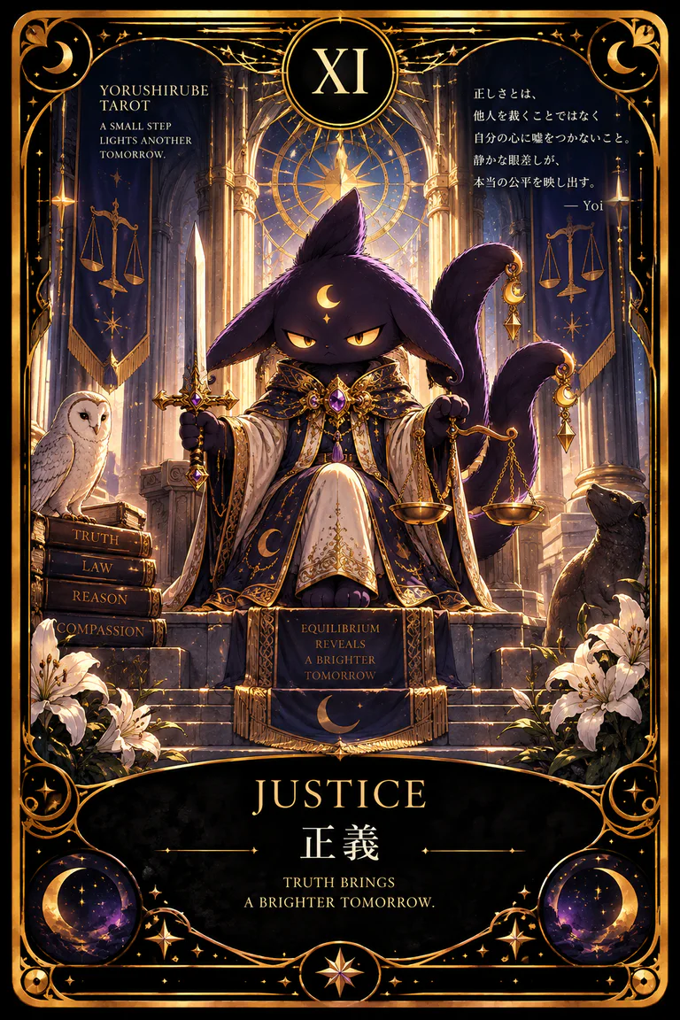 正義(JUSTICE)のタロットカード